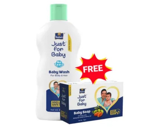 Parashute Just for baby powder Baby soap Free 200g