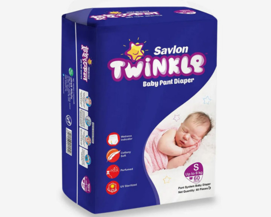 Savlon Twinkle Baby Pant Diaper Family Pack S- 42 Pcs