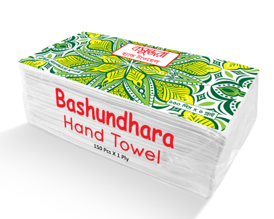Bashundhara Hand Towel (White) (150pcsx1ply)